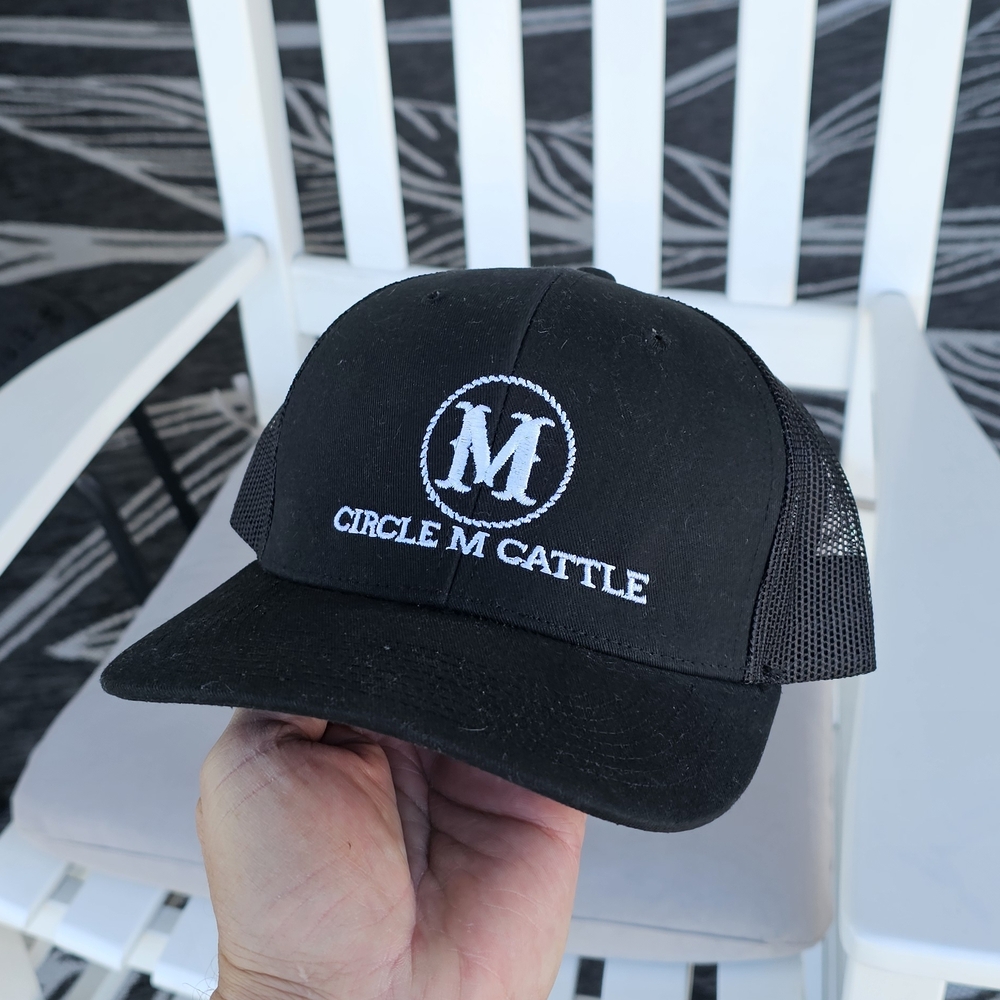 Circle M Cattle Black Trucker Cap